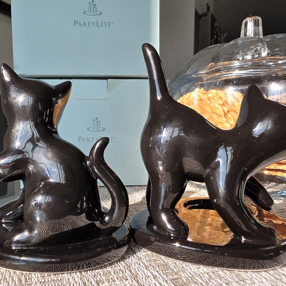 PartyLite Black Cat Candle Holders - Picture 3 of 4